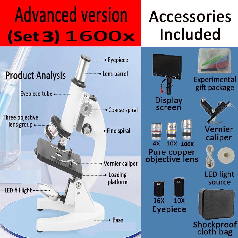 Advanced Version Of Biological Microscope Equipped With Electronic Eyepiece Electronic Display Screen Vernier Caliper Experiment