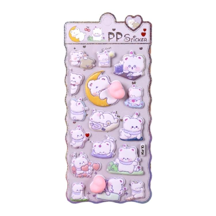 Reusing Tiny Sticker for Phone Case Notebook Handcraft Cute Puffier Sticker for Kids, 3D Design Sticker for Boys Girls
