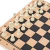 3‑In‑1 Wooden Chess Checkers   Folding Portable Interactive Chess Board Toy