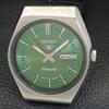 SEIKO 5 AUTOMATIC JAPAN VINTAGE 6319A MENS GREEN COLOR DIAL WATCH a702515-1