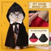 Small Pet Hooded Cape Costume for Cats and Dogs Halloween Academy Party Role Play Outfit