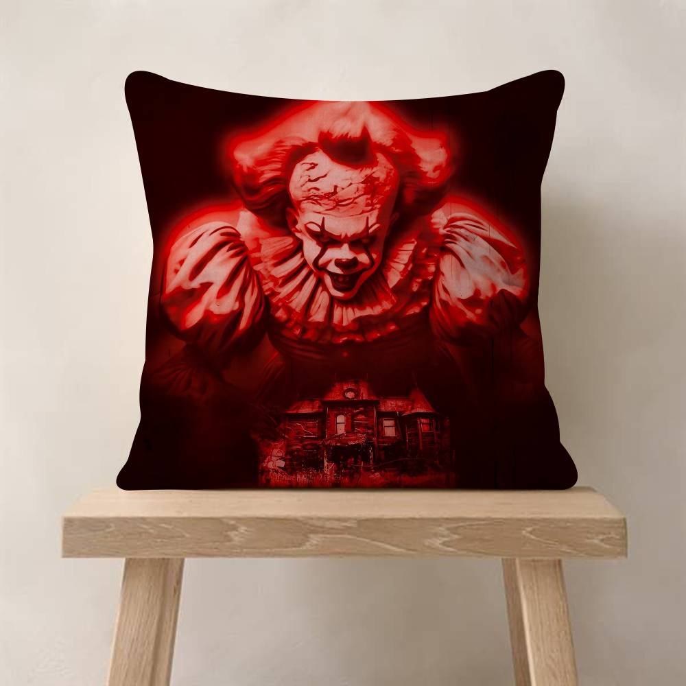 

Horror Film It Pennywise Clown Personalized Picture Text Home Decorative Pillows Household Gifts xcm 30x30 cm