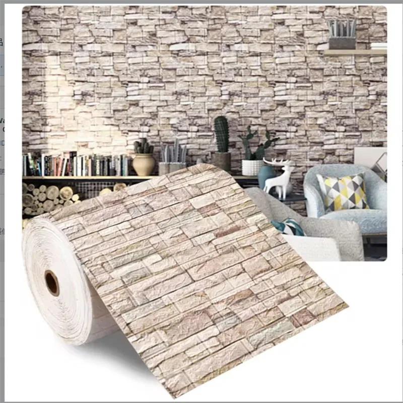

Decorative waterproof and moisture-proof self-adhesive wallpaper retro style home decor bedroom living room background wall 70cmx100cm