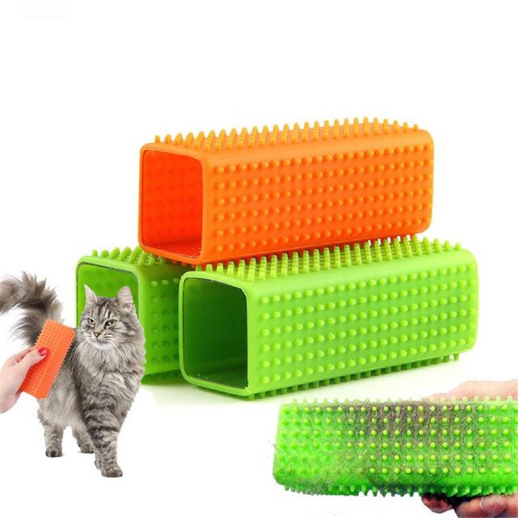 Pet Hair Removal Brush Car Animal Brush Dog Cat Hair Removal Effective Pet Hair Silicone Hollow Rubber Cleaning Brush GSZ01