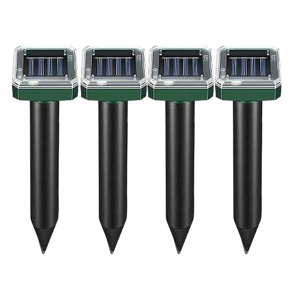 4-20Pcs Solar Mole Repeller Ultrasonic Animal Repellent Outdoor Garden Yard Bird Mouse Rodent Chaser Deterrent Pest Control Tool