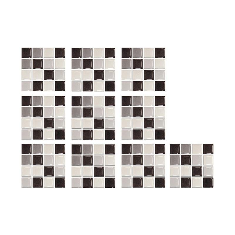10 pezzi Adesivi per piastrelle in gel per cucina e bagno Adesivi per mosaico autoadesivi Carta da parati in mattoni di vetro creativi