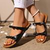 Fashion Shoes Female 2025 Hot Sale Basic Women's Slippers Fashion Outdoor Daily Summer Butterfly-knot New Plus Size Flat Slipperszapatos
