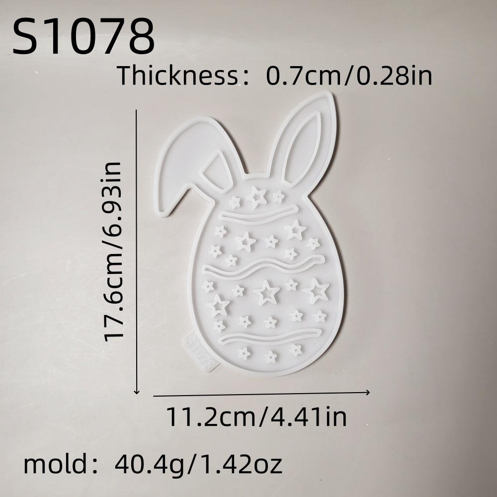 Easter Bunny Projection Combination Silicone Molds DIY Rabbits Plaster Cement Resin Soap Making Mold Crafts Home Decor Ornament