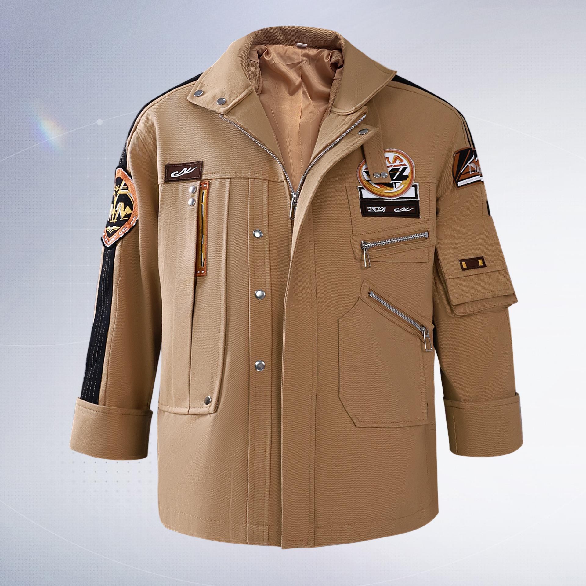 

Game Love And Deepspace Cosplay Caleb Childhood Friend Cos Costume Jacket Supersonic Coat Xia Yizhoudaywear Metal Square Costume 3XL 65-70kg чёрный