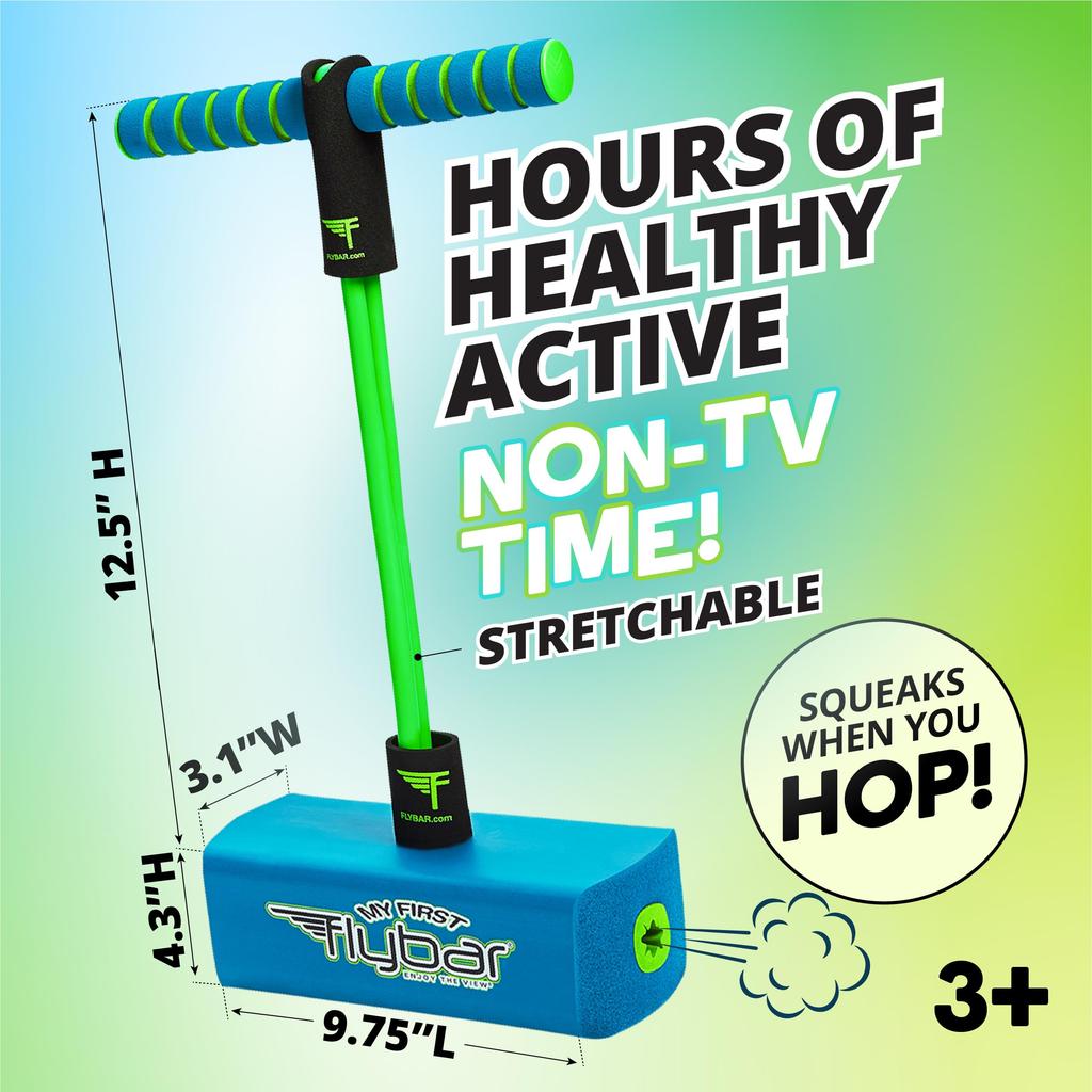 Flybar My First Foam Hopping and Jumping Equipment for Kids and Toddlers - Fun, Safe, and Durable Foam HoppingBungee Jumper for Ages 3+, Up To 250 Lbs