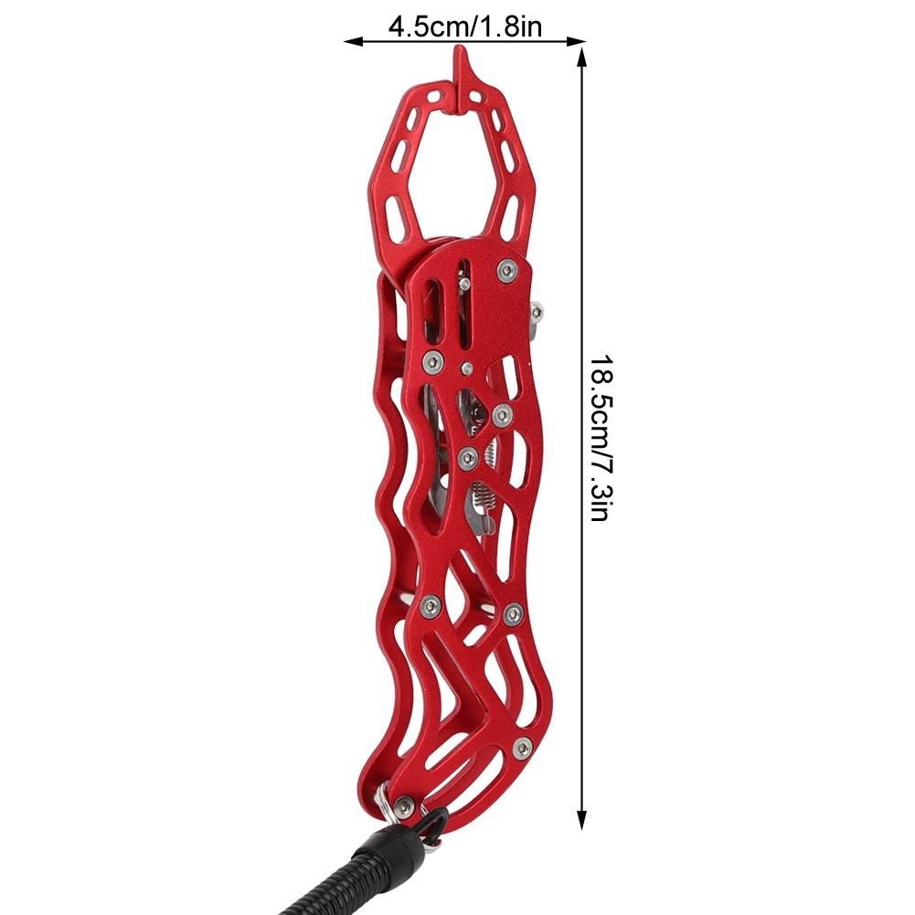 Aluminium Alloy Hollow Out Lure Fishing Pliers Fish Controller Tong Clamp Tool Red