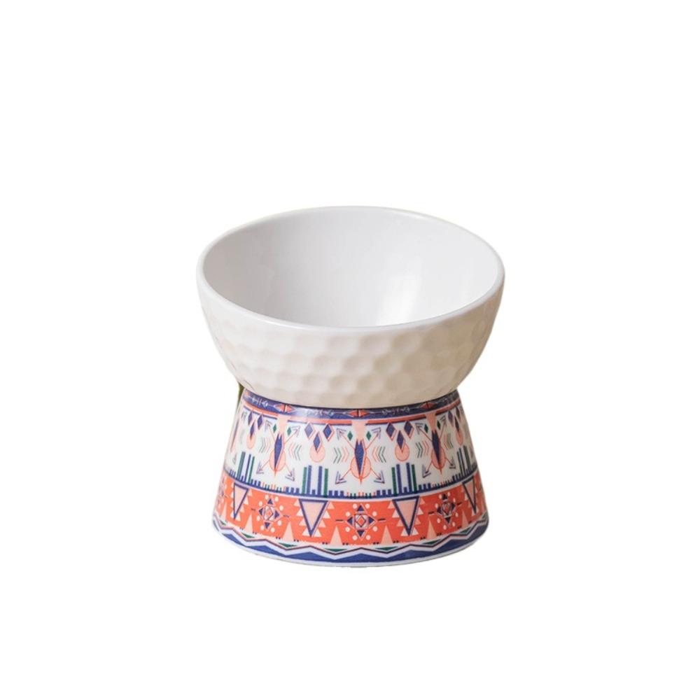 Ceramic Cat Bowl Creative Pet Drinking Feeder Bohemian Style Dog Food Feeding Basin  Pet Snack