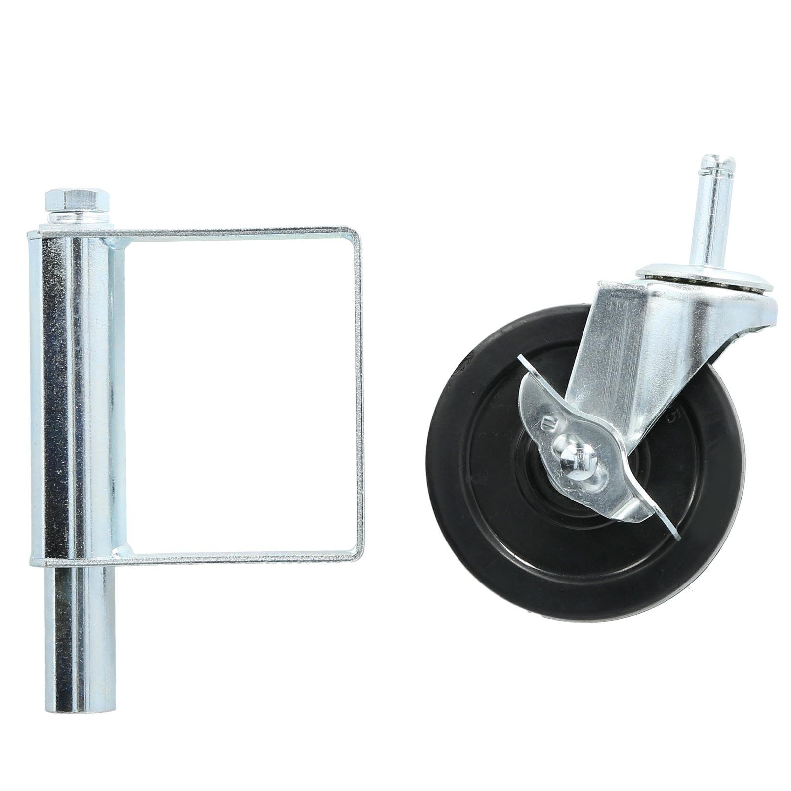 Gate Wheel Spring Loaded Caster MultiFunction Damping Aluminum 4in 75kg Load Capacity(White )