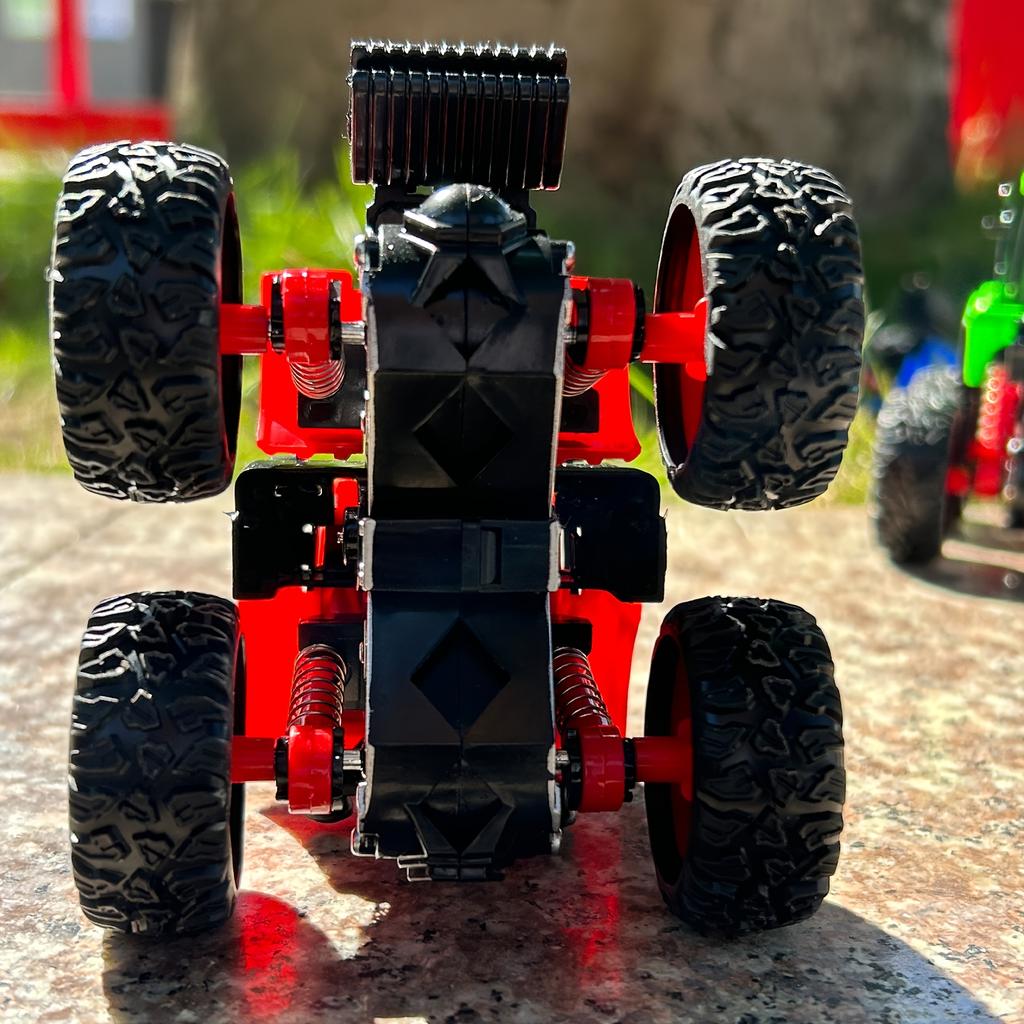 Farmer Stunt Car Inertia 4x4 Dual Inertia Stunt Green Climbing 360° Spin Flip Shock Thickened Tires Off-Road Scooter Toy Car As a Halloween Gift