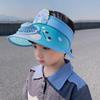 Children's hats boys and girls summer visor big eaves fan empty top hat cartoon cute dinosaur sun hat