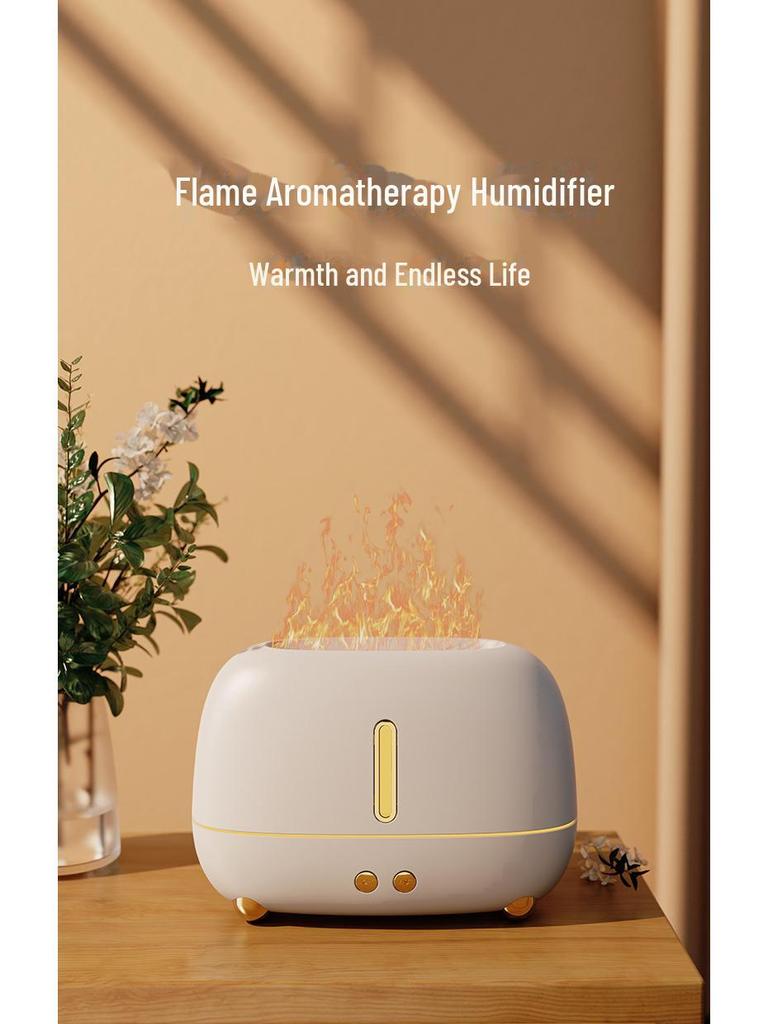 2023 USB Flame Humidifier: Large Mist Aromatherapy Machine for Home and Bedroom