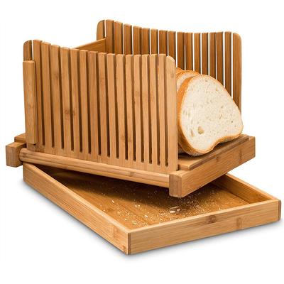 Faltbarer Brotschneider aus Bambusholz, Toastlaib-Schneideführer, Schneidemaschine