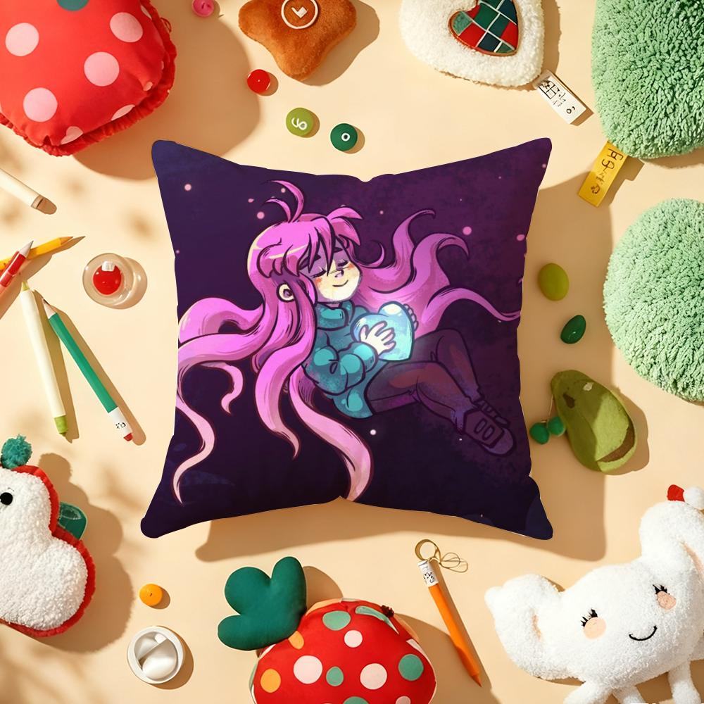 CCeleste Game Moive Cushion Cover Plush Fabric Soft DoubleSided Printed Sofa Warm Winter Home Gift Pillow Cover