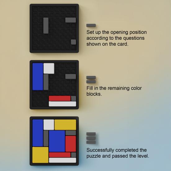 1/2Pcs Logic Puzzle Brain Teaser Game 88 Challenges 4 Difficulty Levels Portable Kids Adults Logic Thinking Training Educational Puzzle Board Game