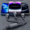 3 In 1 USB Charger Fast Charging Cable Type C Micro LIGHTNING Multi Charger Cable for iPhone Huawei Samsung Nylon Braided Cord