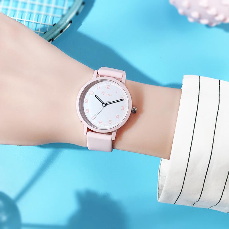 Women's Exam Watch: Silicone Strap, Luminous, Silent, Waterproof Quartz. Ideal for Junior High/High School Students.