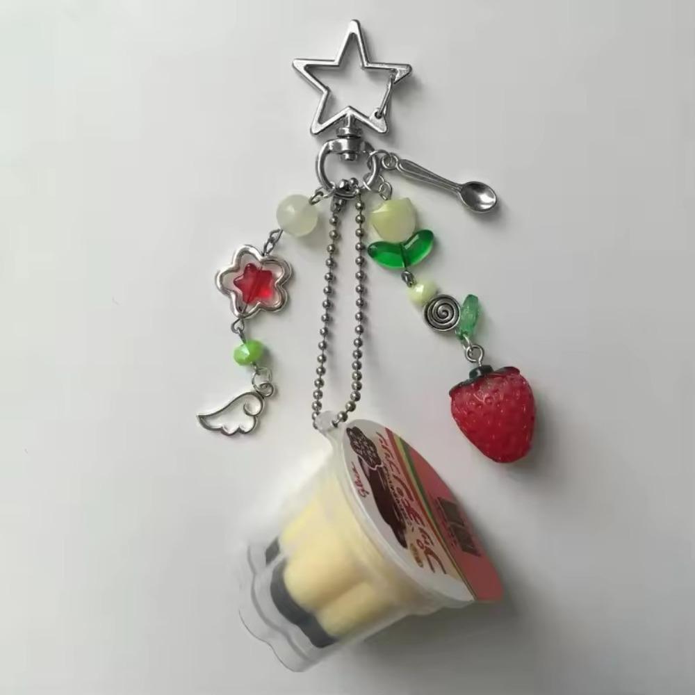 

Клубничный Тюльпан Японский Пудинг Брелок Хэйсэй Ретро Яичный Флан Шарм Девушка Дамы жёлтый