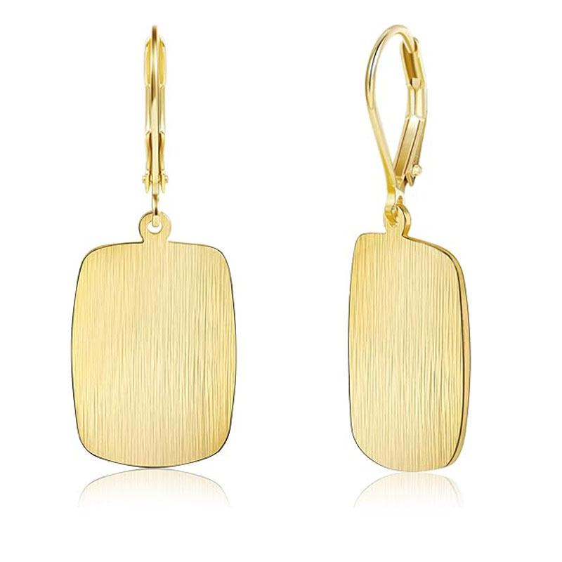 Elegant Striped Teardrop Pendant Earrings for Women