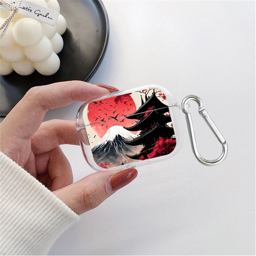 Japanische Alte Hausmalerei Hülle Für Airpods 2 1 3 Pro3 Pro2 4 Pro Klare Kopfhörerhüllen Abdeckung