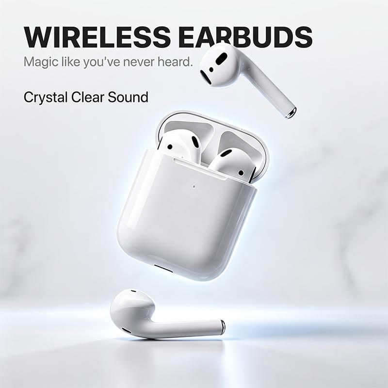 Zweite Generation 2. TWS True Wireless Bluetooth-Kopfhörer Bluetooth 5.3 Geringe Latenz Semi-In-Ear-Kopfhörer Lange Akkulaufzeit Sofortige Kopplung Ohrhörer