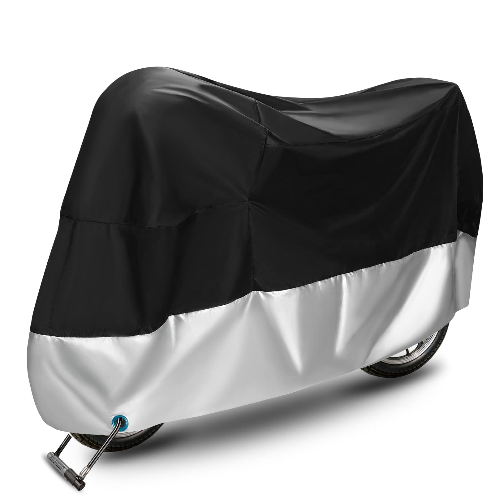 

Breame Motorcycle 190T with Windproof Strap and Locking Includes Storage Bag Cover, Waterproof, Thick, Waterproof, UV-Resistant, Anti-Theft,