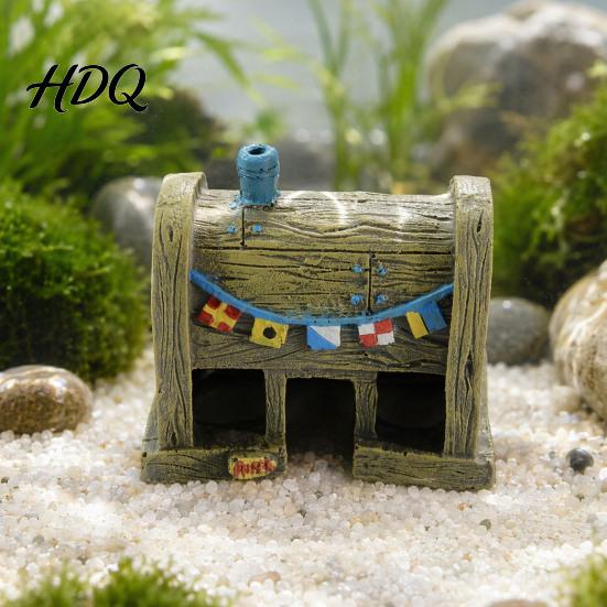 Shrimp Tank Decor Pineapple House Fish Decor Resin Cartoon Aquarium Ornament