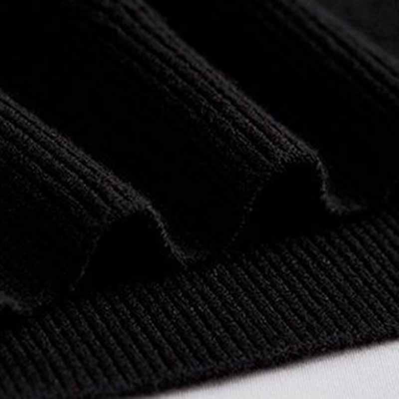 Navy Neck Half Zip Fake Two-piece Color Matching Pullover Women's Autumn and Winter Sweater