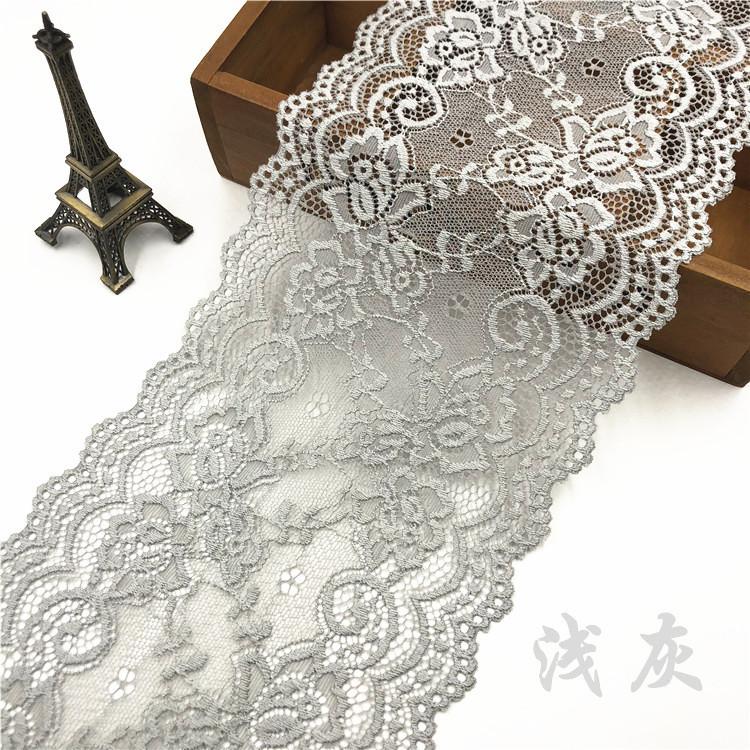 1 Yard Elastic Hollow Flower Embroidery Lace 15 Cm Wide Diy Handicrafts Clothing Sewing Fabric Home Textile Curtain