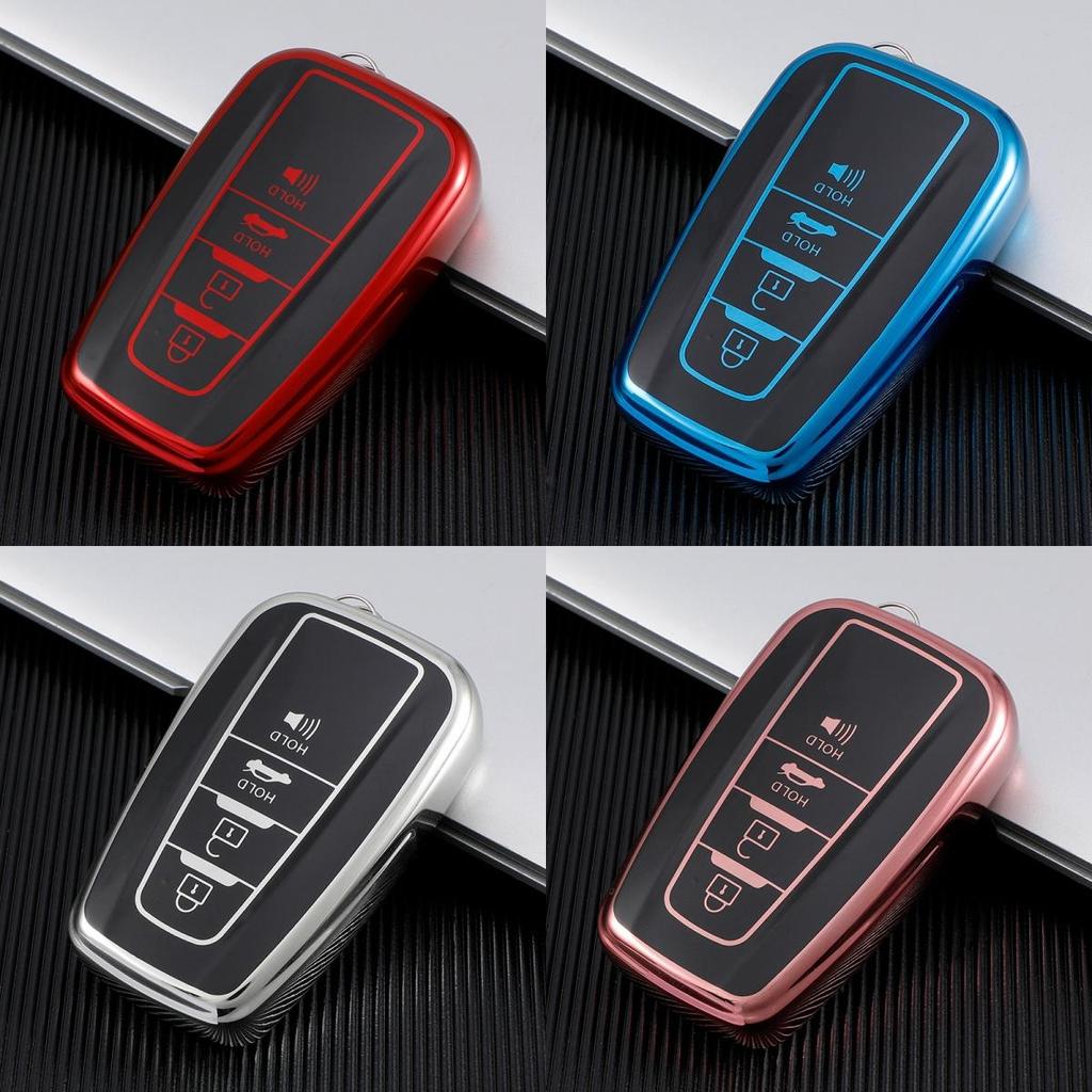 New TPU Car Key Case For Toyota Prius Camry Corolla C-HR CHR RAV4 Prado Izoa Levin Avalon 2018 2019 2020 Car Key Case Shell Cover Keychain Protector