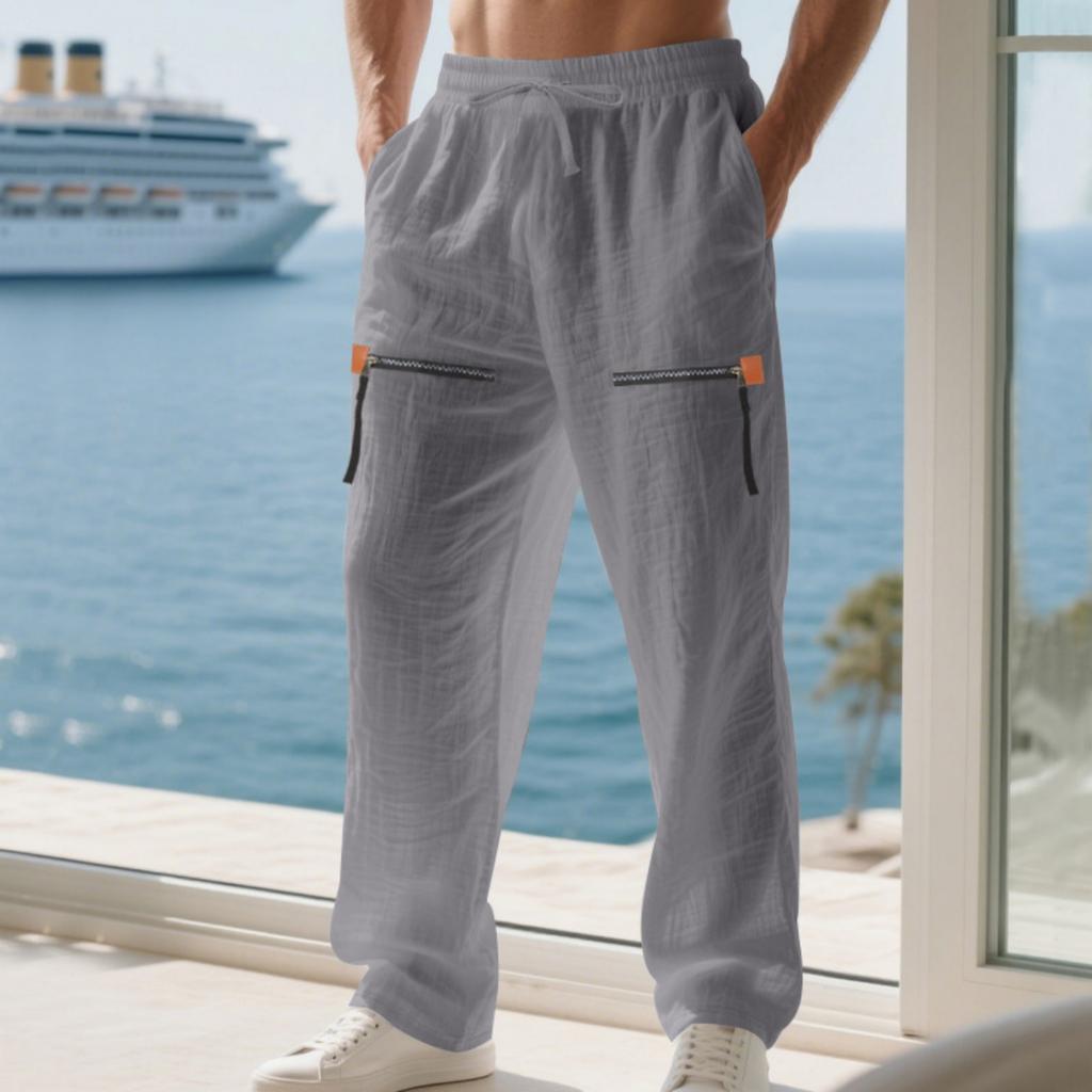 Men's Casual Cargo Pants Workout Joggers Stretch Sweatpants Casual Hiking  Pants With Multi Pockets