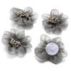 4pcs 5cm Organza Artificial Flowers Colorful Fabric Flowers With Stamens For DIY Wedding Party Home Clothing Headwear Decoration