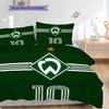 SV Werder Bremen Vzorované povlečení Sada prošívaných dek a povlaků na polštáře Domácí dekorace Dárek k narozeninám (1 * povlak na peřinu + 2 * povlak na polštář, bez jádra)