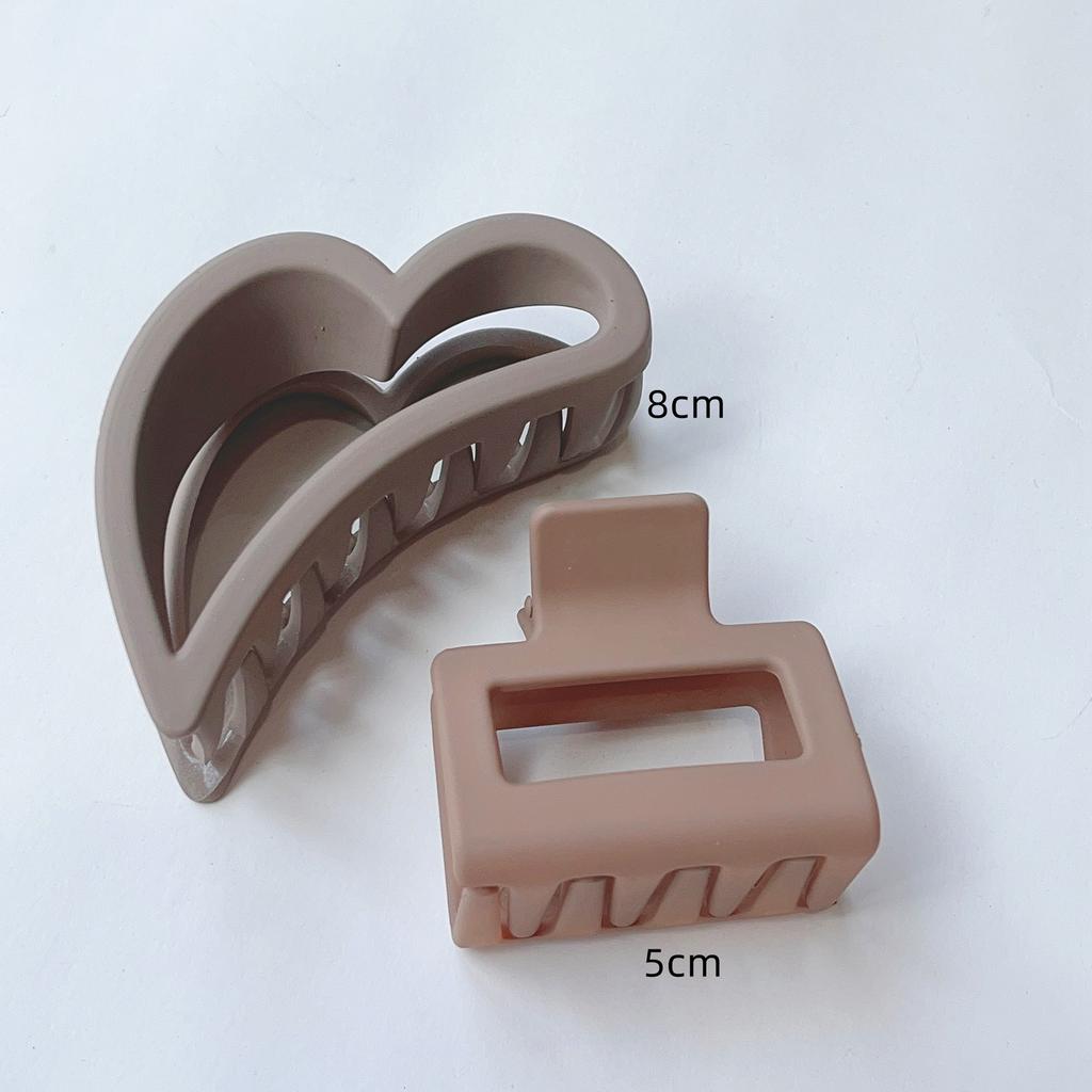 2 Pack 4.3 Inch Large Hair Clips Neutral Color Hair Claw for Women Thin Thick Curly Hair Matte Claw Clips Strong Hold Jaw Clip