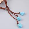 Sweater Chain Pendant Bohemian Fashion Necklace Turquoise Jewelry Vintage Women Gifts Commuter Festival Long 1PC  Handmade