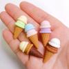 New Sweet 100Pcs/Bag 3D Ice Cream Cone No Hole Beads Artificial Doll House Food Toys for Kitchen Room Party Decoration