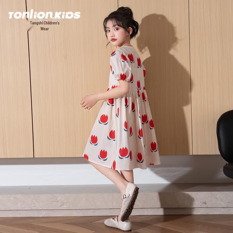 TANGSHI Girls  Summer Princess Puffy Dress 130