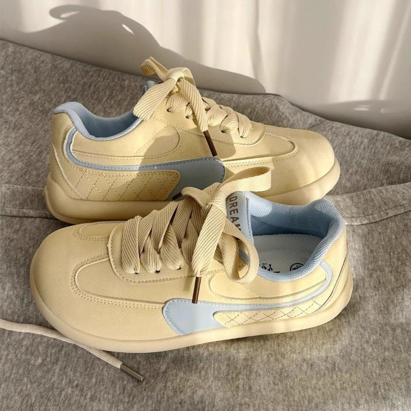 New Four Seasons Women's Shoes Fashion Splicing Classic Retro Student Casual Breathable Sports Little White Board Shoes