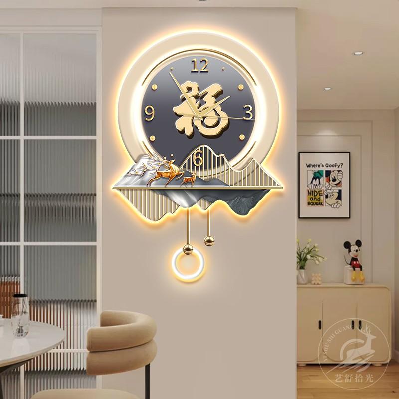2025 New Model Entrance Hall Wall Clock Living Room High-End LED Digital Clock Watch Corridor Mural Quartz Clock Room Decoration