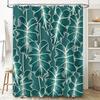Green Leaves Shower Curtain Waterproof Bath Decorative Printing Bathroom Decor  International Shipping Available