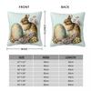 Vintage Easter Bunny And Eggs Pillow Cover Watercolor Cushion Cover Square Pillow Case Cute Pillowcases For Sofa Home Decoration