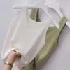 Sling Threaded Vest Women's Large Size Slim Fit Outer Wear Inner Bottoming Shirt Sleeveless Thin Vest