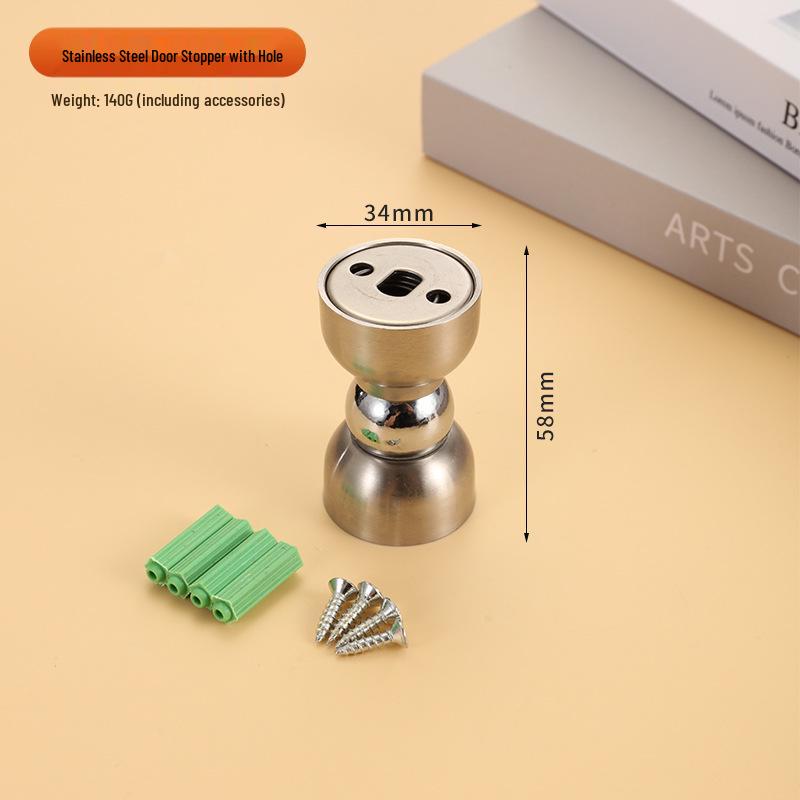 Magnetic Silicone Door Stopper: No-Drill, Anti-Collision Mini Stop for Wooden Bedroom Doors, Windproof Design.