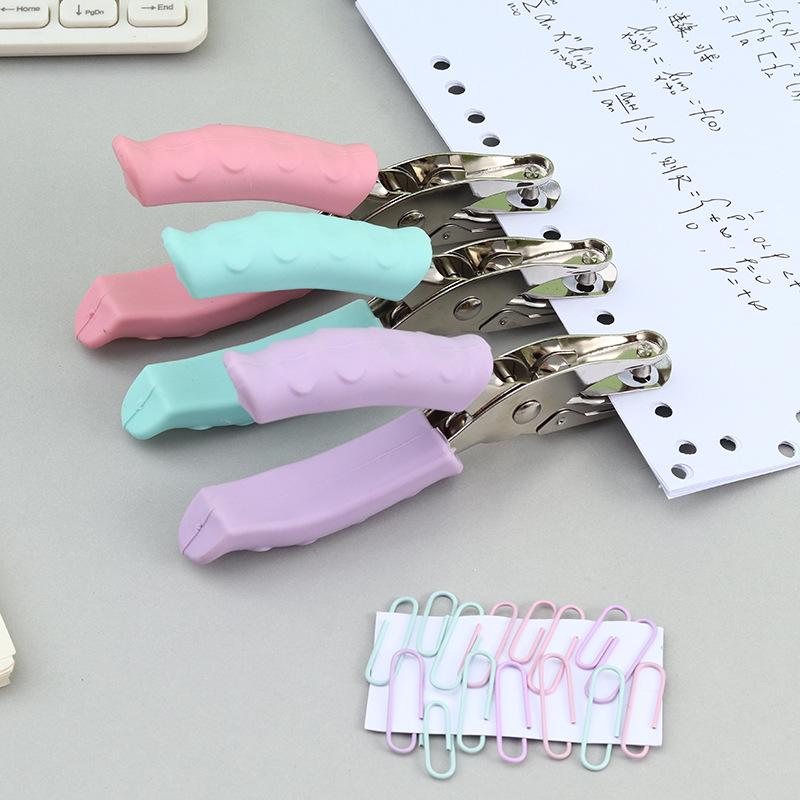 6mm Round Single-Hole Macaron Color Handheld Punch Pliers