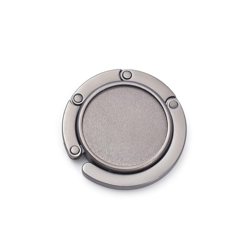 Colorful Round Metal Handbag Hook - Portable, Creative Folding Bag Hanger Souvenir