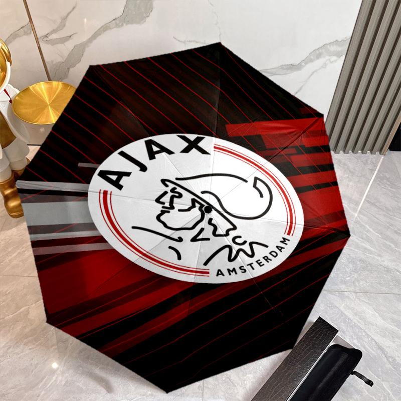 Ajax FC Umbrella with Automatic Open/Close & Self-8-Rib Heavy-Duty Umbrella, Compact Travel Umbrella Suitable for Outdoor